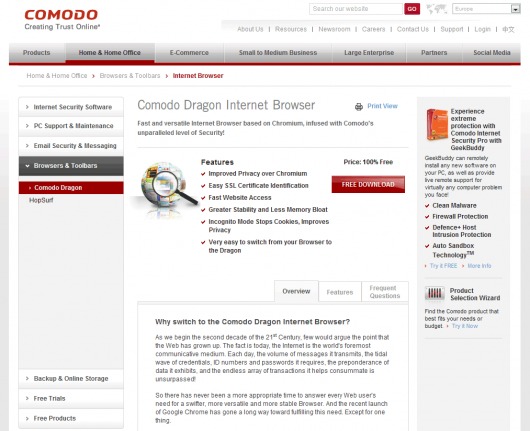 Image de Comodo Dragon Internet Browser