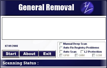 برنامج General removal للقضاء الفيروس